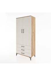 Hyperion Dolap 4 Raflı 3 Çekmeceli 2 Kapaklı 88x44x195 Çam-Aytaşı