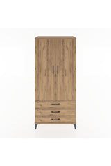 Hyperion Dolap 4 Raflı 3 Çekmeceli 2 Kapaklı 88x44x195