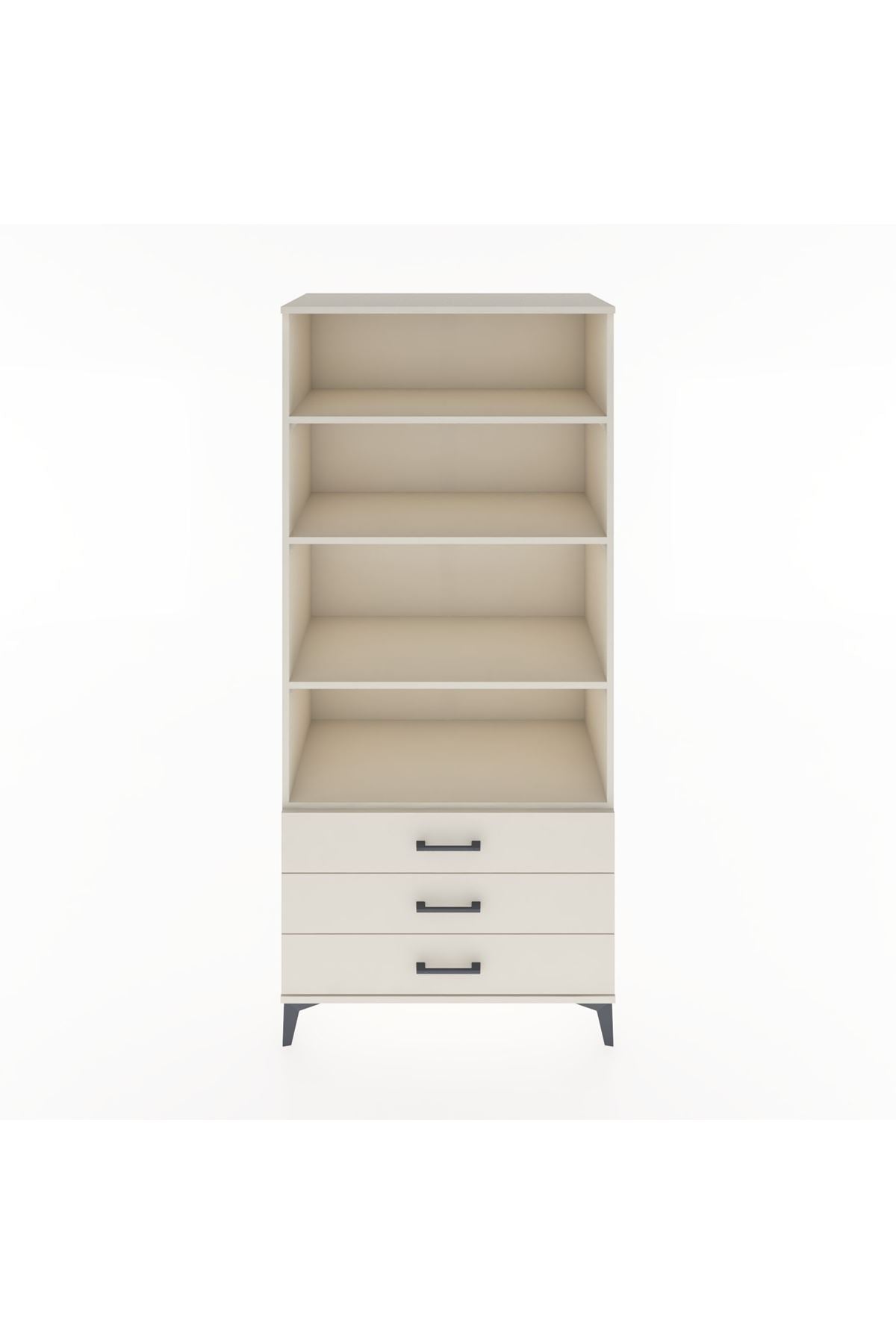 Hyperion Dolap 4 Raflı 3 Çekmeceli 88x44x195 Aytaşı-Aytaşı