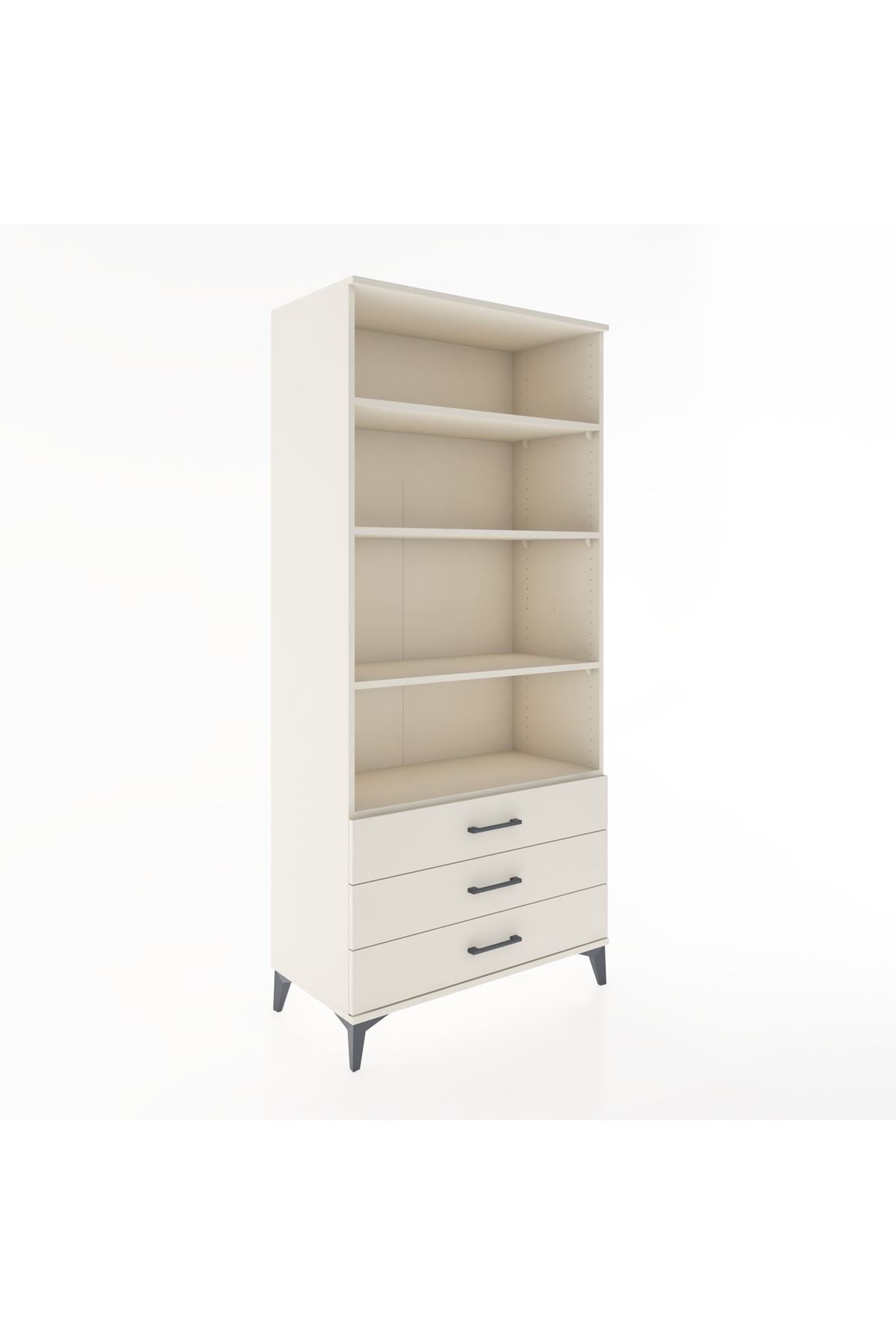 Hyperion Dolap 4 Raflı 3 Çekmeceli 88x44x195 Aytaşı-Aytaşı