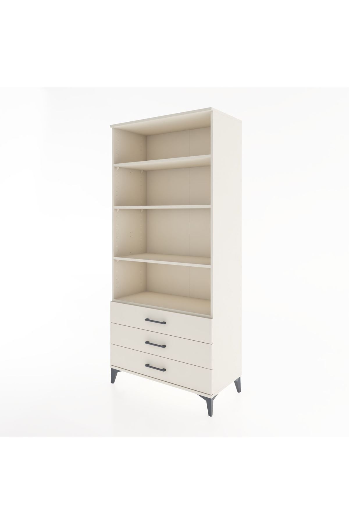 Hyperion Dolap 4 Raflı 3 Çekmeceli 88x44x195 Aytaşı-Aytaşı