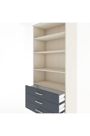 Hyperion Dolap 4 Raflı 3 Çekmeceli 88x44x195 Aytaşı-Antrasit