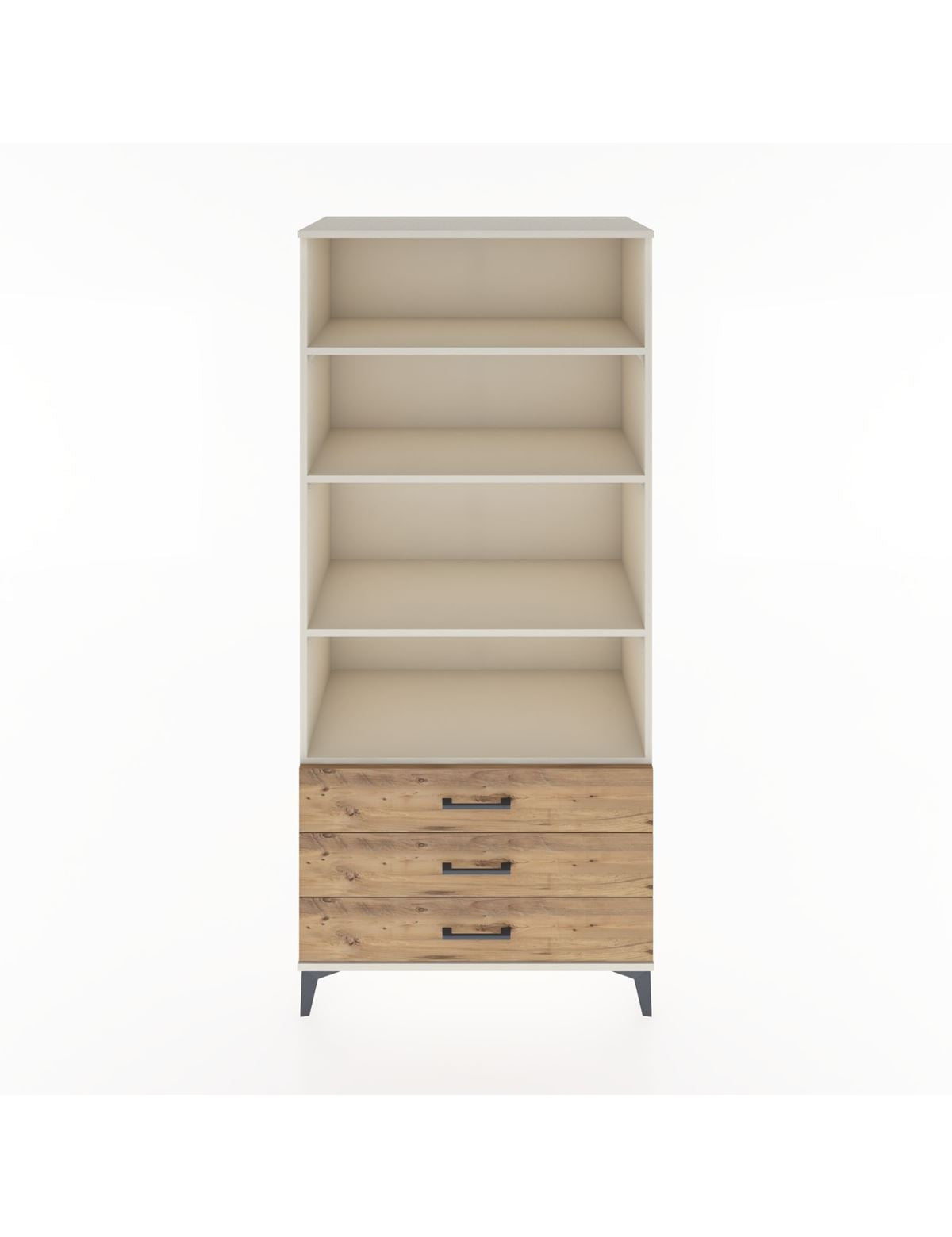 Hyperion Dolap 4 Raflı 3 Çekmeceli 88x44x195 Aytaşı-Çam