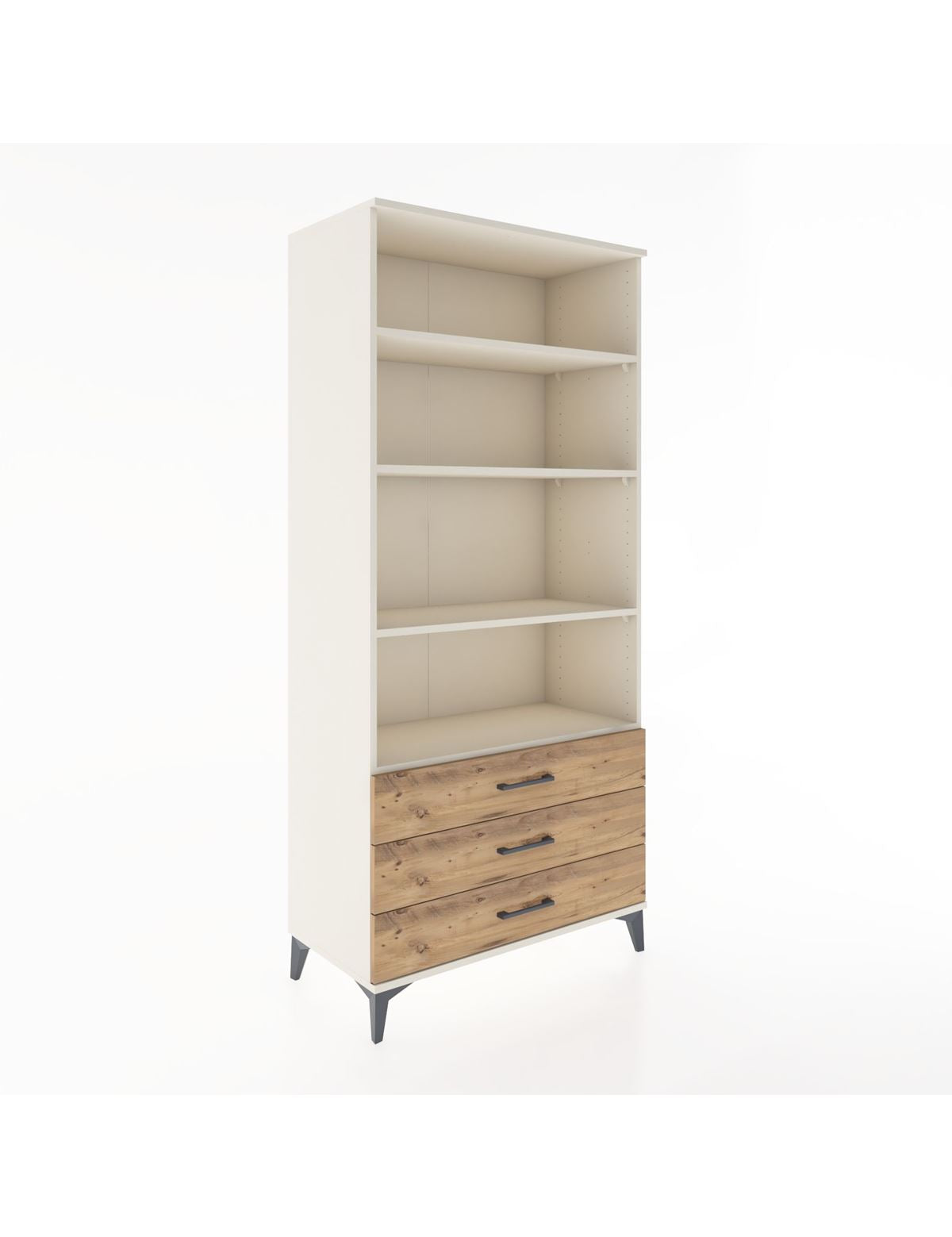 Hyperion Dolap 4 Raflı 3 Çekmeceli 88x44x195 Aytaşı-Çam