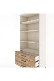 Hyperion Dolap 4 Raflı 3 Çekmeceli 88x44x195 Aytaşı-Çam