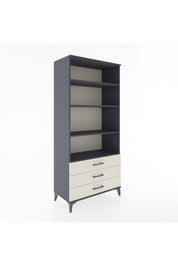 Hyperion Dolap 4 Raflı 3 Çekmeceli 88x44x195 Antrasit-Aytaşı