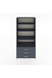 Hyperion Dolap 4 Raflı 3 Çekmeceli 88x44x195 Antrasit-Antrasit