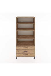 Hyperion Dolap 4 Raflı 3 Çekmeceli 88x44x195 Çam-Çam