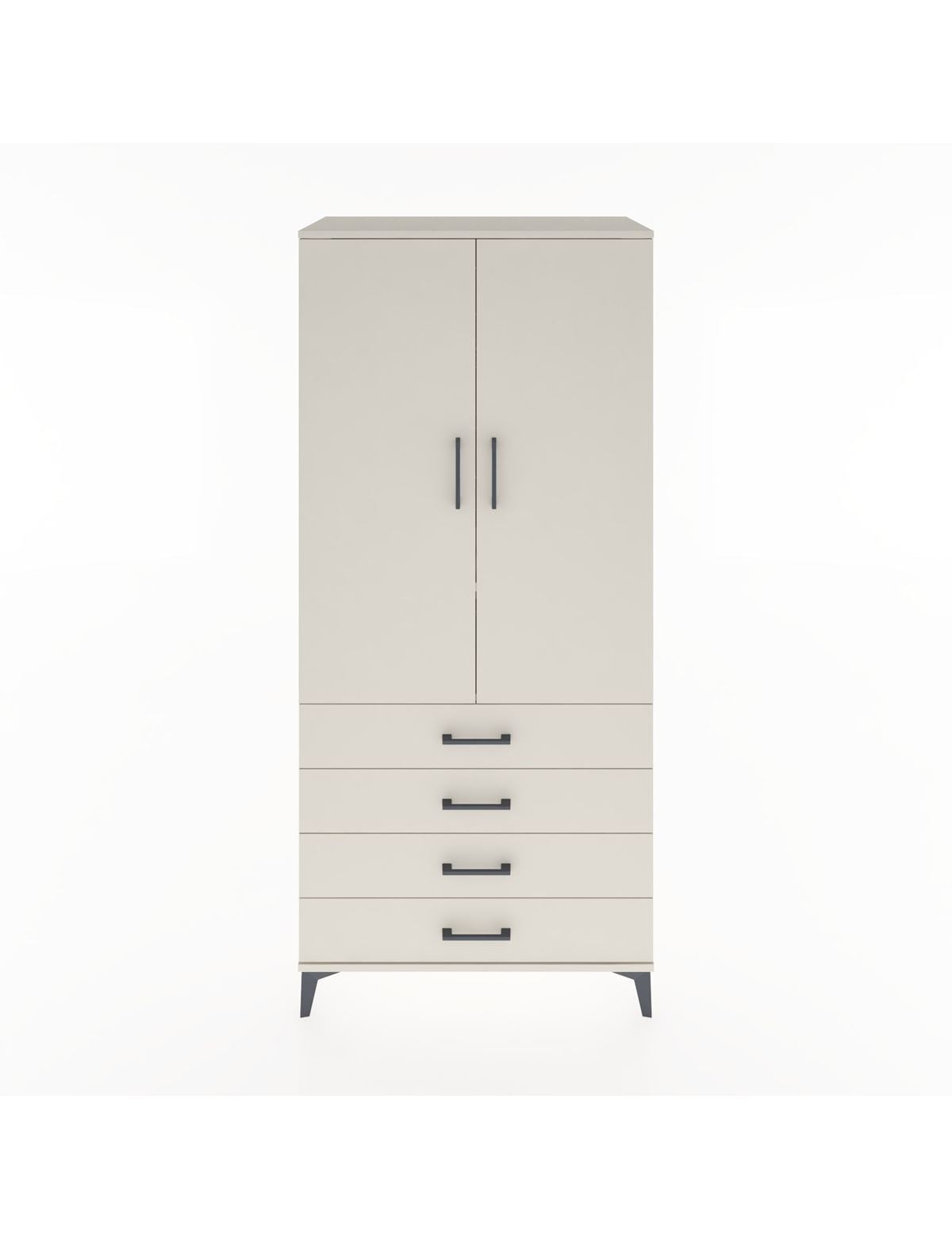 Hyperion Dolap 2 Raflı 4 Çekmeceli Tek Askılı 88x44x195 Aytaşı-Aytaşı