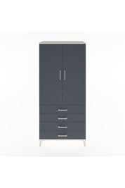 Hyperion Dolap 2 Raflı 4 Çekmeceli Tek Askılı 88x44x195 Aytaşı-Antrasit