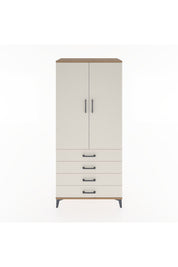 Hyperion Dolap 2 Raflı 4 Çekmeceli Tek Askılı 88x44x195 Çam-Aytaşı