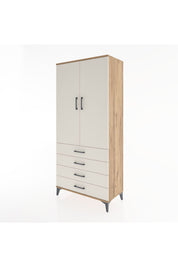 Hyperion Dolap 2 Raflı 4 Çekmeceli Tek Askılı 88x44x195 Çam-Aytaşı