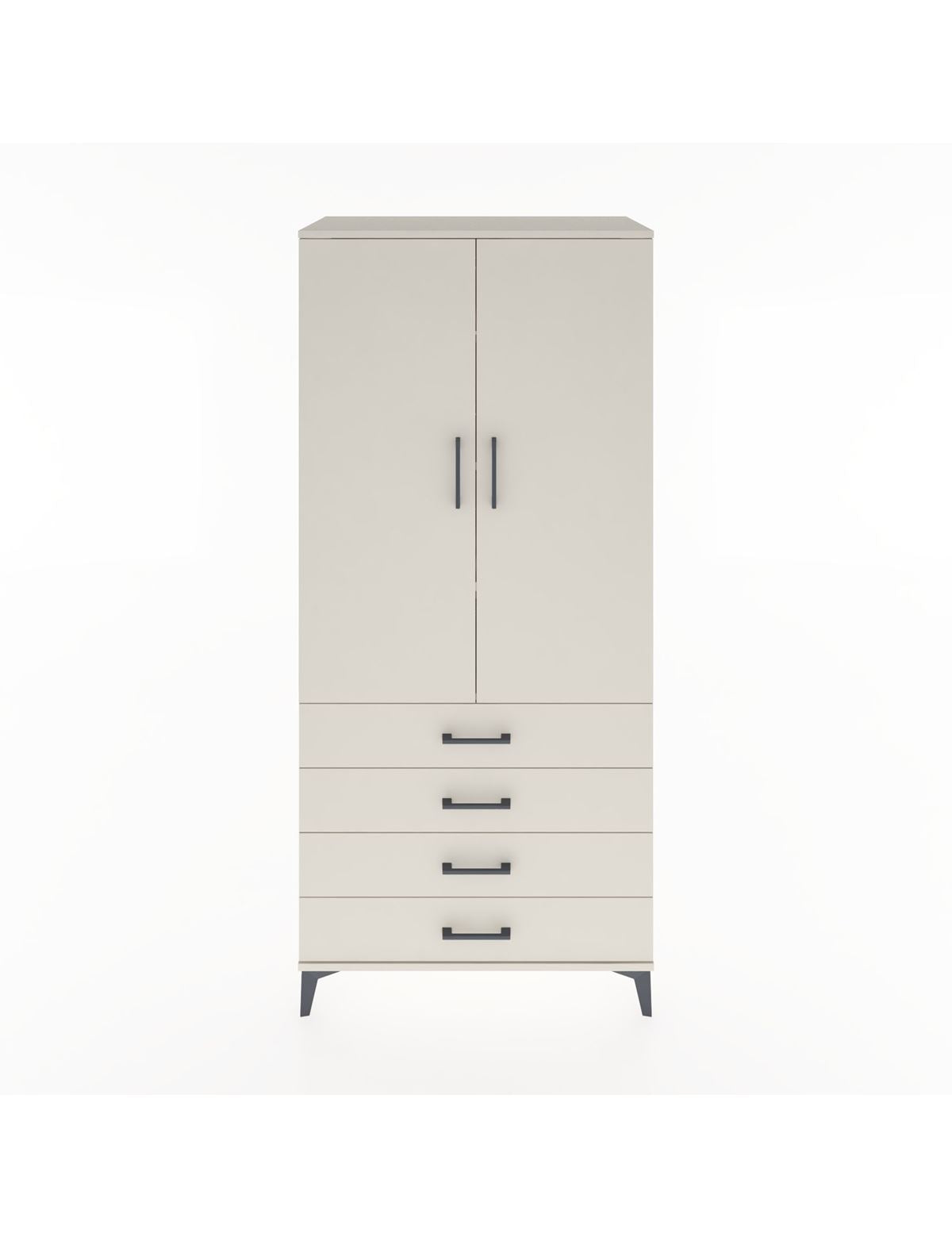 Hyperion Dolap 4 Raflı 4 Çekmeceli 2 Kapaklı 88x44x195 Aytaşı-Aytaşı