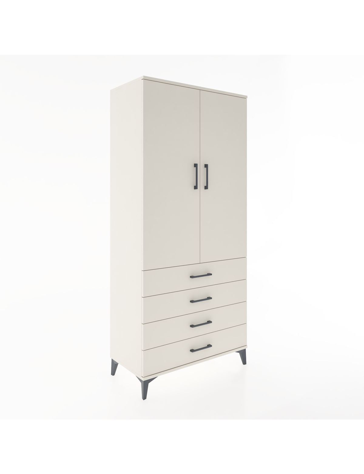 Hyperion Dolap 4 Raflı 4 Çekmeceli 2 Kapaklı 88x44x195 Aytaşı-Aytaşı