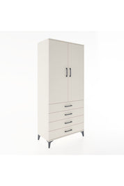 Hyperion Dolap 4 Raflı 4 Çekmeceli 2 Kapaklı 88x44x195 Aytaşı-Aytaşı