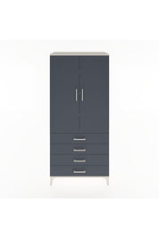 Hyperion Dolap 4 Raflı 4 Çekmeceli 2 Kapaklı 88x44x195 Aytaşı-Antrasit