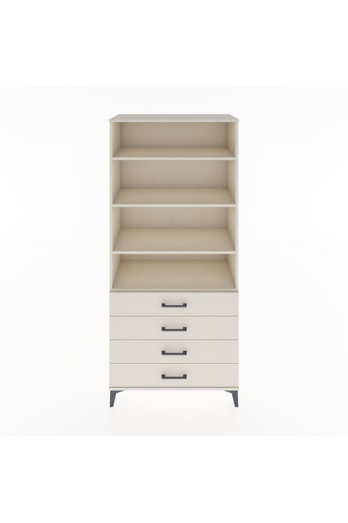 Hyperion Dolap 4 Raflı 4 Çekmeceli 88x44x195 Aytaşı-Aytaşı