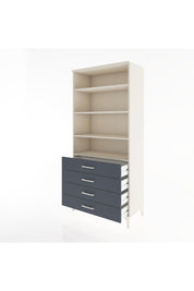 Hyperion Dolap 4 Raflı 4 Çekmeceli 88x44x195 Aytaşı-Antrasit