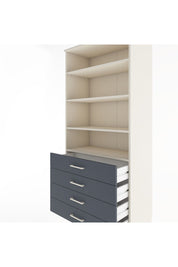 Hyperion Dolap 4 Raflı 4 Çekmeceli 88x44x195 Aytaşı-Antrasit