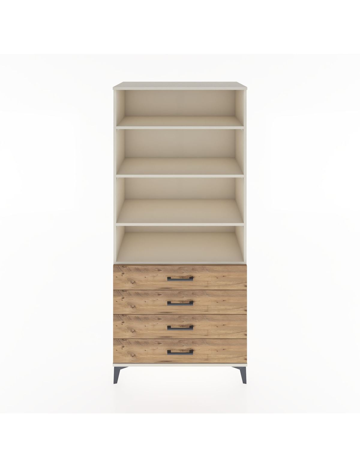 Hyperion Dolap 4 Raflı 4 Çekmeceli 88x44x195 Aytaşı-Çam