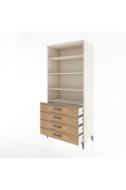 Hyperion Dolap 4 Raflı 4 Çekmeceli 88x44x195 Aytaşı-Çam