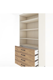 Hyperion Dolap 4 Raflı 4 Çekmeceli 88x44x195 Aytaşı-Çam