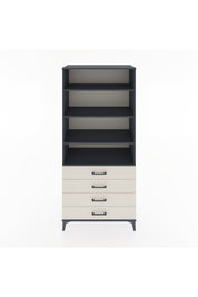 Hyperion Dolap 4 Raflı 4 Çekmeceli 88x44x195 Antrasit-Aytaşı