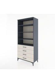 Hyperion Dolap 4 Raflı 4 Çekmeceli 88x44x195 Antrasit-Aytaşı