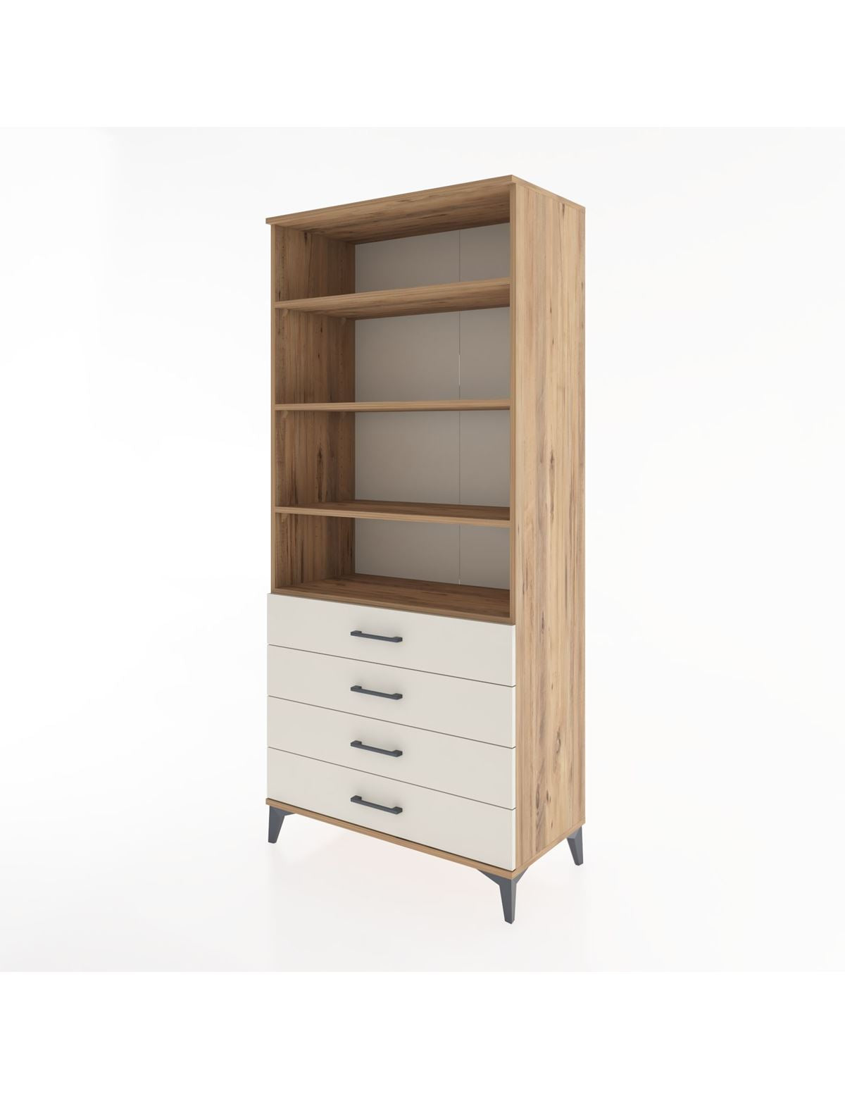 Hyperion Dolap 4 Raflı 4 Çekmeceli 88x44x195 - S60M093V7B