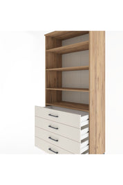 Hyperion Dolap 4 Raflı 4 Çekmeceli 88x44x195 Çam-Aytaşı