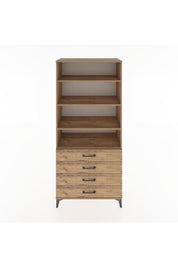 Hyperion Dolap 4 Raflı 4 Çekmeceli 88x44x195 Çam-Çam