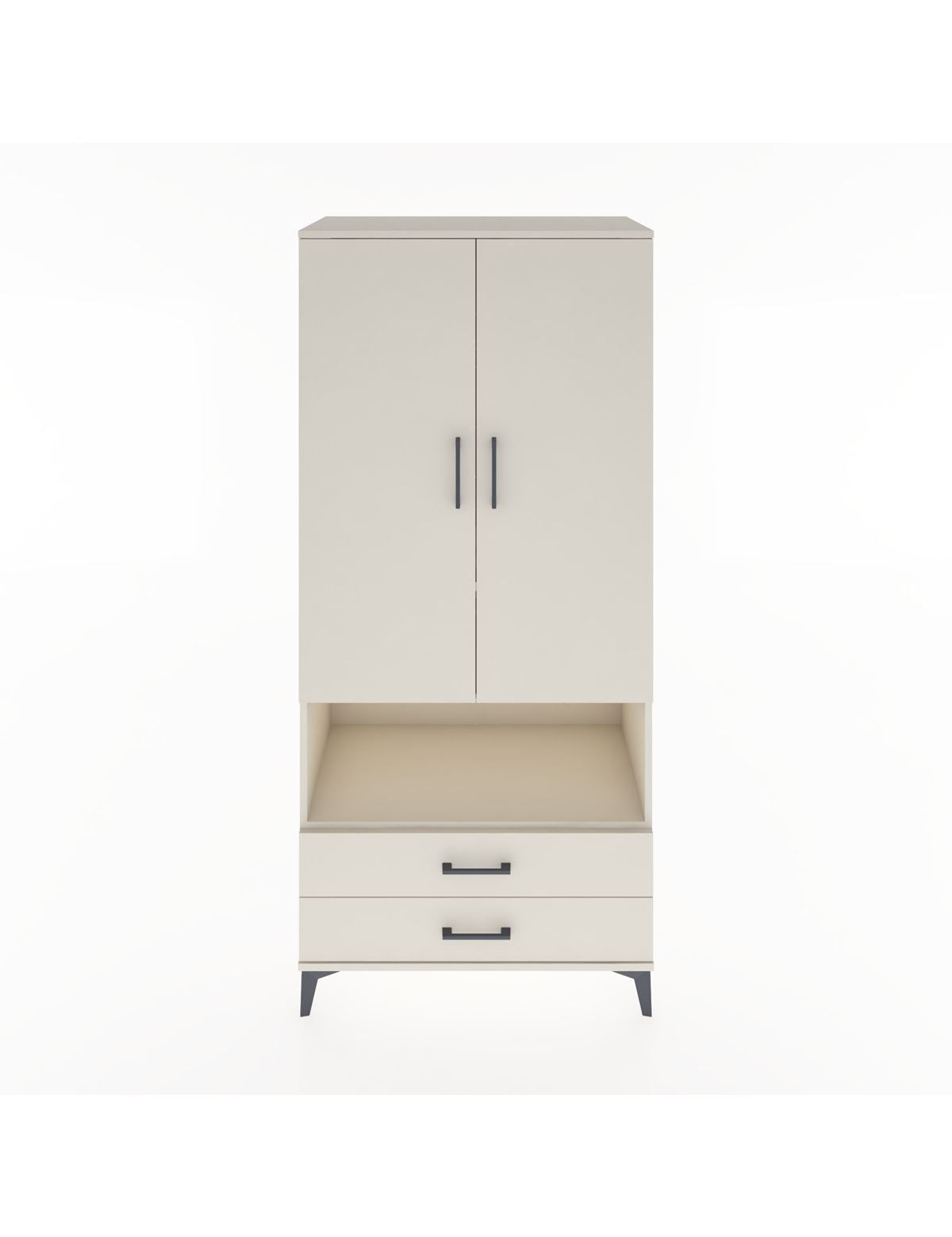 Hyperion Dolap 3 Raflı 2 Çekmeceli Tek Askılı 88x44x195 Aytaşı-Aytaşı