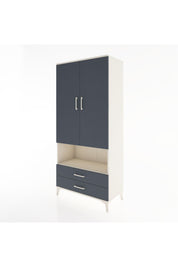 Hyperion Dolap 3 Raflı 2 Çekmeceli Tek Askılı 88x44x195 Aytaşı-Antrasit