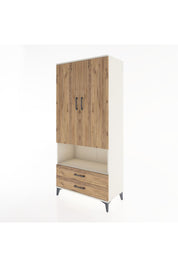 Hyperion Dolap 3 Raflı 2 Çekmeceli Tek Askılı 88x44x195 Aytaşı-Çam