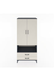 Hyperion Dolap 3 Raflı 2 Çekmeceli Tek Askılı 88x44x195 Antrasit-Aytaşı