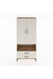 Hyperion Dolap 3 Raflı 2 Çekmeceli Tek Askılı 88x44x195 Çam-Aytaşı