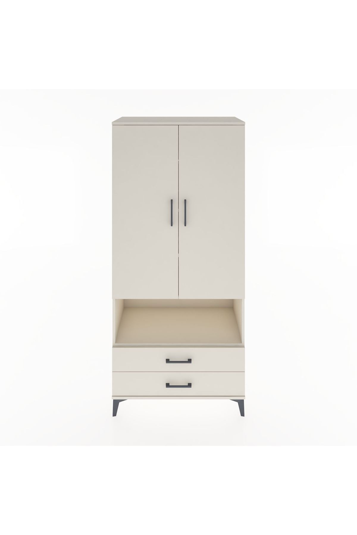 Hyperion Dolap 5 Raflı 2 Çekmeceli 2 Kapaklı 88x44x195 Aytaşı-Aytaşı