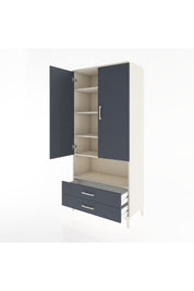 Hyperion Dolap 5 Raflı 2 Çekmeceli 2 Kapaklı 88x44x195 Aytaşı-Antrasit