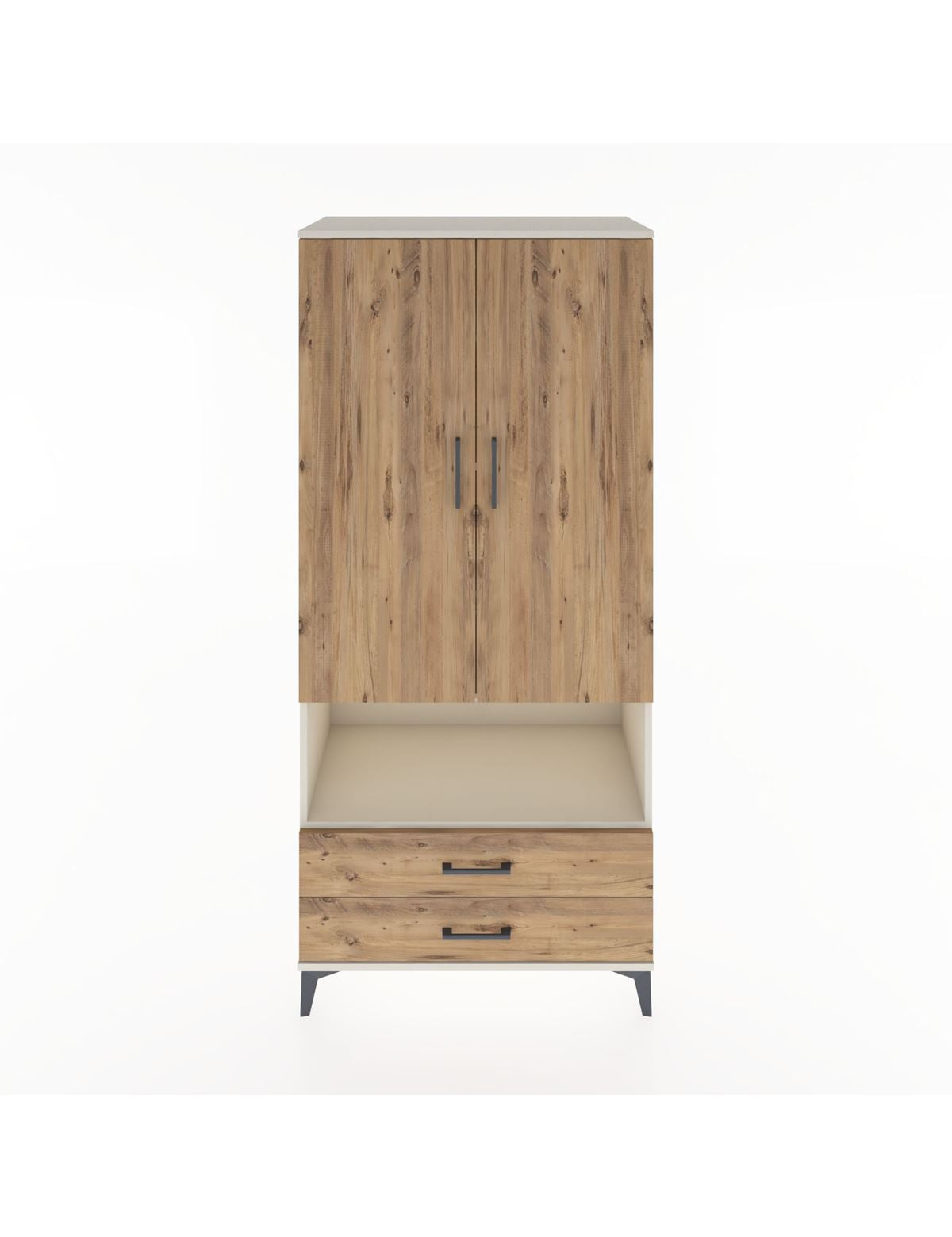 Hyperion Dolap 5 Raflı 2 Çekmeceli 2 Kapaklı 88x44x195 Aytaşı-Çam