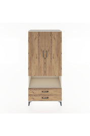 Hyperion Dolap 5 Raflı 2 Çekmeceli 2 Kapaklı 88x44x195 Aytaşı-Çam