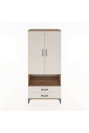 Hyperion Dolap 5 Raflı 2 Çekmeceli 2 Kapaklı 88x44x195 Çam-Aytaşı