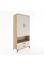 Hyperion Dolap 5 Raflı 2 Çekmeceli 2 Kapaklı 88x44x195 Çam-Aytaşı