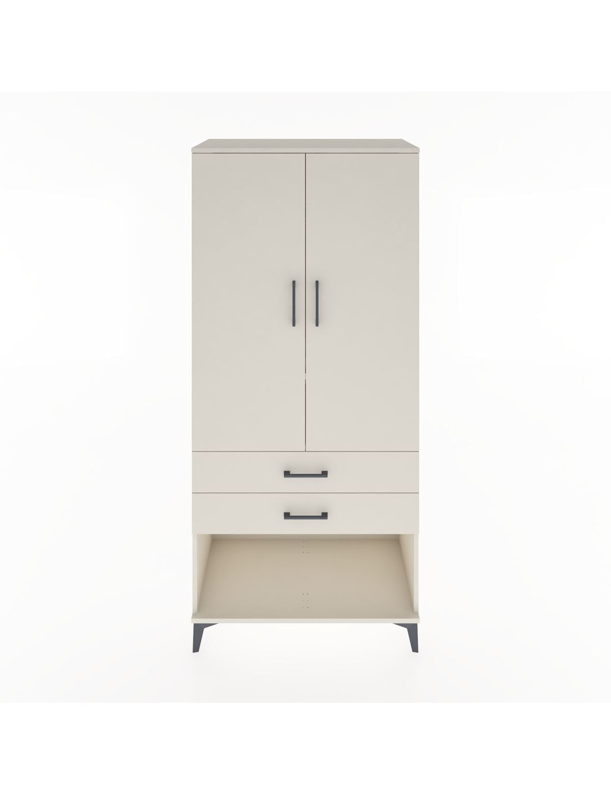 Hyperion Dolap 2 Raflı 2 Çekmeceli Tek Askılı 88x44x195 Aytaşı-Aytaşı