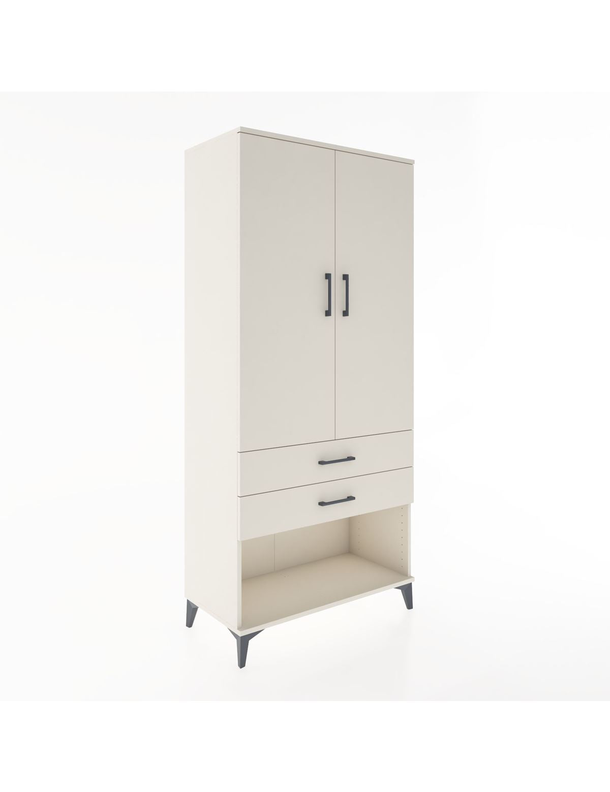 Hyperion Dolap 2 Raflı 2 Çekmeceli Tek Askılı 88x44x195 Aytaşı-Aytaşı