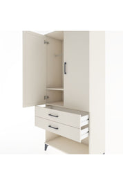 Hyperion Dolap 2 Raflı 2 Çekmeceli Tek Askılı 88x44x195 Aytaşı-Aytaşı