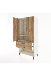 Hyperion Dolap 2 Raflı 2 Çekmeceli Tek Askılı 88x44x195 Aytaşı-Çam