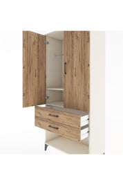 Hyperion Dolap 2 Raflı 2 Çekmeceli Tek Askılı 88x44x195 Aytaşı-Çam