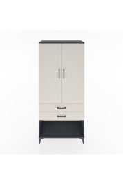 Hyperion Dolap 2 Raflı 2 Çekmeceli Tek Askılı 88x44x195 Antrasit-Aytaşı