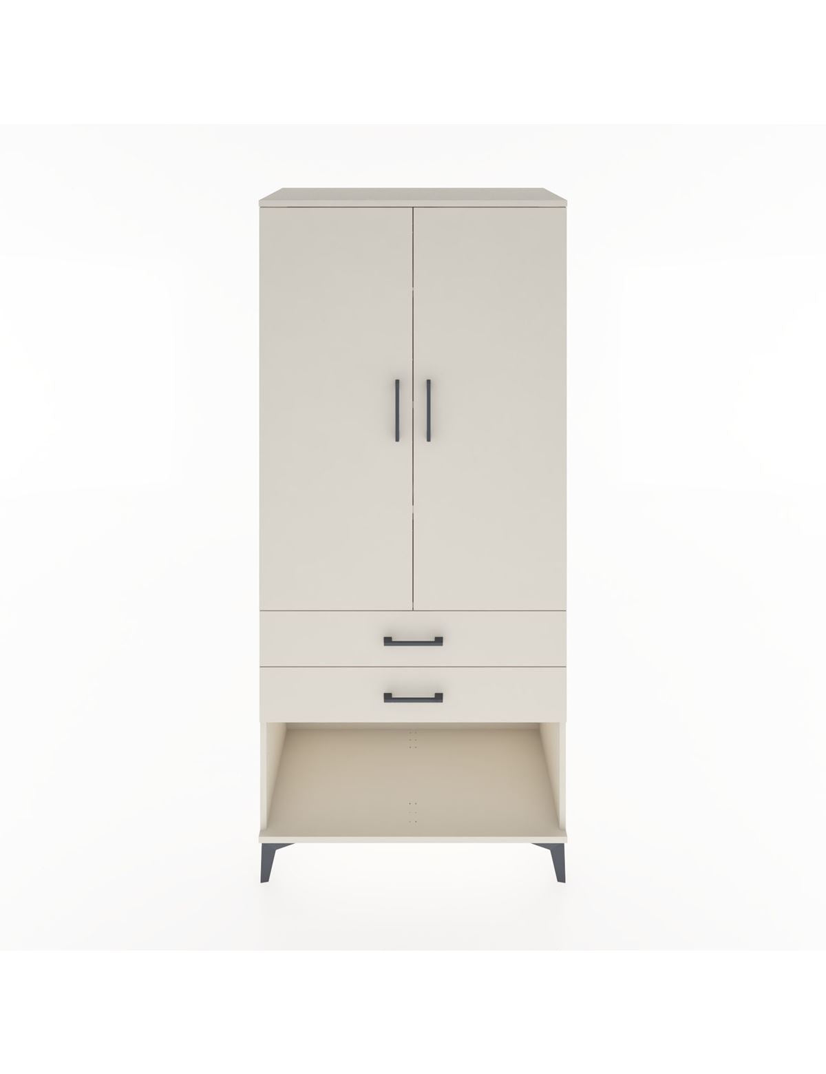 Hyperion Dolap 4 Raflı 2 Çekmeceli 2 Kapaklı 88x44x195 Aytaşı-Aytaşı