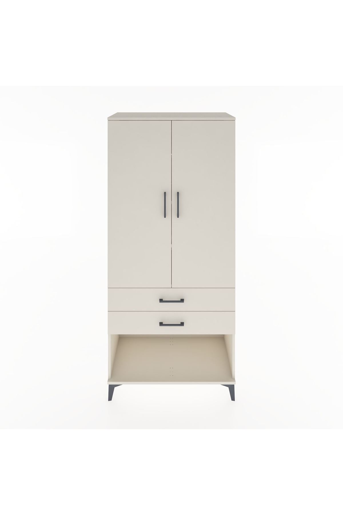 Hyperion Dolap 4 Raflı 2 Çekmeceli 2 Kapaklı 88x44x195 Aytaşı-Aytaşı